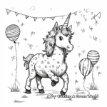 Unicorn Pinata Birthday Party Coloring Pages 3