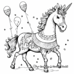 Unicorn Pinata Birthday Party Coloring Pages 4