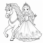 Unicorn Princess Coloring Pages for Little Girls 1