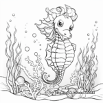 Unicorn Seahorse with Ocean Friends Coloring Pages 4