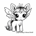 Unicorn with Butterfly Friends Coloring Sheets 1