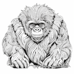 Unique Abstract Gorilla Coloring Pages 3