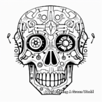 Unique Abstract Skull Coloring Pages for Adults 1