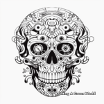 Unique Abstract Skull Coloring Pages for Adults 2