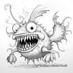 Unique Anglerfish Coloring Pages for Illuminating Fun 1