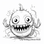 Unique Anglerfish Coloring Pages for Illuminating Fun 2