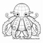 Unique Geometric Octopus Coloring Pages 4