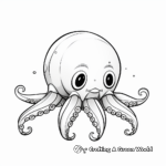 Unique Octopus and Squid Coloring Pages 1