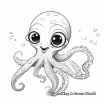 Unique Octopus and Squid Coloring Pages 4