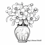 Unique Orchid Vase Coloring Pages 2
