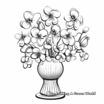 Unique Orchid Vase Coloring Pages 3