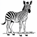 Unique Zebra Coloring Pages 3