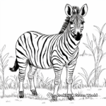 Unique Zebra Coloring Pages 4