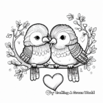 Valentine's Day Gift Coloring Pages for Lovebirds 1