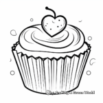 Valentine's Day Love Cupcake Coloring Pages 3