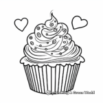 Valentine's Day Love Cupcake Coloring Pages 4