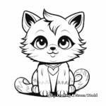 Valentine's Themed Ragdoll Cat Coloring Pages 3