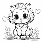 Valentine's Themed Ragdoll Cat Coloring Pages 4