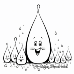 Various Sizes of Raindrop Coloring Pages 3