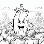 Vegetable Garden Coloring Pages: Various Veggies 2