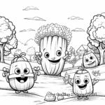 Vegetable Garden Coloring Pages: Various Veggies 3
