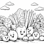 Vegetable Garden Coloring Pages: Various Veggies 4