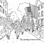 Veterans Day Parade Scene Coloring Pages 4