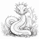 Vibrant Basilisk in its Habitat Coloring Pages 1