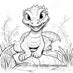 Vibrant Basilisk in its Habitat Coloring Pages 2
