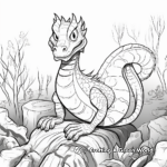 Vibrant Basilisk in its Habitat Coloring Pages 3