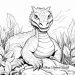 Vibrant Basilisk in its Habitat Coloring Pages 4