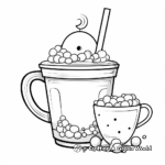 Vibrant Bubble Tea and Friends Coloring Pages: Teacup, Teapot, and Pearls 2