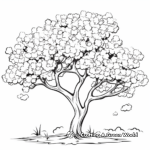Vibrant Cherry Blossom Tree Coloring Sheets 1