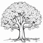 Vibrant Cherry Blossom Tree Coloring Sheets 2