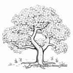 Vibrant Cherry Blossom Tree Coloring Sheets 3