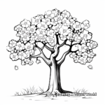 Vibrant Cherry Blossom Tree Coloring Sheets 4