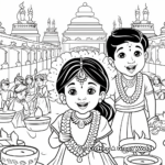 Vibrant Diwali Coloring Pages 2