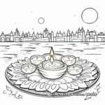 Vibrant Diwali Festival of Lights Coloring Printables 1