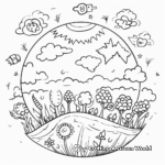 Vibrant Earth Day Globe Coloring Pages 2