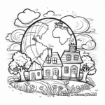 Vibrant Earth Day Globe Coloring Pages 3