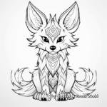 Vibrant Fox Spirit Animal Coloring Pages 1