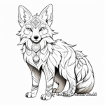 Vibrant Fox Spirit Animal Coloring Pages 3