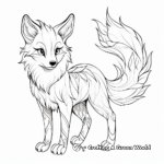 Vibrant Fox Spirit Animal Coloring Pages 4