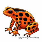 Vibrant Green and Black Poison Dart Frog Coloring Pages 1