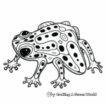 Vibrant Green and Black Poison Dart Frog Coloring Pages 2