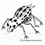 Vibrant Green and Black Poison Dart Frog Coloring Pages 3