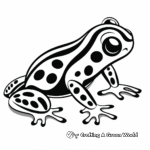 Vibrant Green and Black Poison Dart Frog Coloring Pages 4