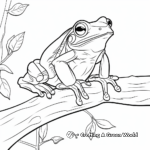 Vibrant Green Tree Frog Coloring Pages 1