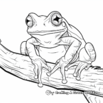 Vibrant Green Tree Frog Coloring Pages 3