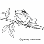Vibrant Green Tree Frog Coloring Pages 4